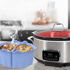 2pcs Slow Cooker Dividers Reusable Silicone Liners Kitchen Gadgets