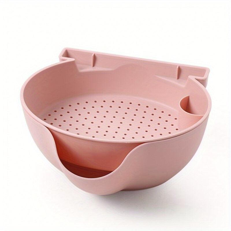 Multifunctional Double Layer Drain Basket Food Strainer Colander Bowl