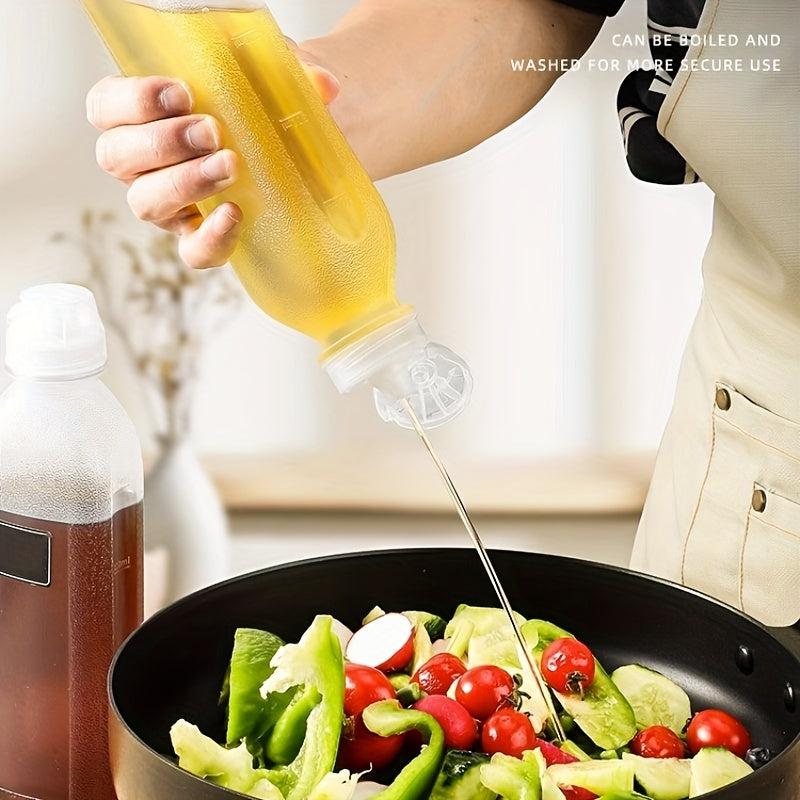 Kitchen Seasoning Bottles Set: Leak-proof Jars, Squeeze & Spray Tw