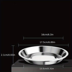 10 Pcs Stainless Steel Round Plates Dinner Plate Camping Dishes