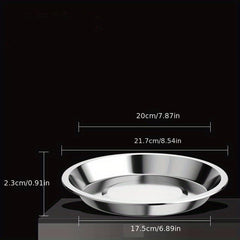 10 Pcs Stainless Steel Round Plates Dinner Plate Camping Dishes