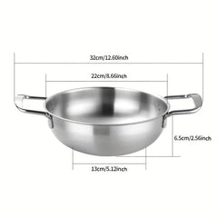 Stainless Steel Seafood Pot for Troops and Instant Noodle, Golden Hot Pot