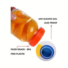 16pcs Colorful Plastic Mason Jar Lids Wide & Regular Mouth