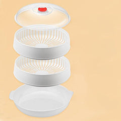 Microwave Steamer Vegetables Steamer Bowl Heating Steamer Basket