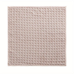 4pcs Waffle Square Plaid Dish Cloths - Soft & Quick Dry Kitchen Cleaning Rags