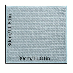 4pcs Waffle Square Plaid Dish Cloths - Soft & Quick Dry Kitchen Cleaning Rags