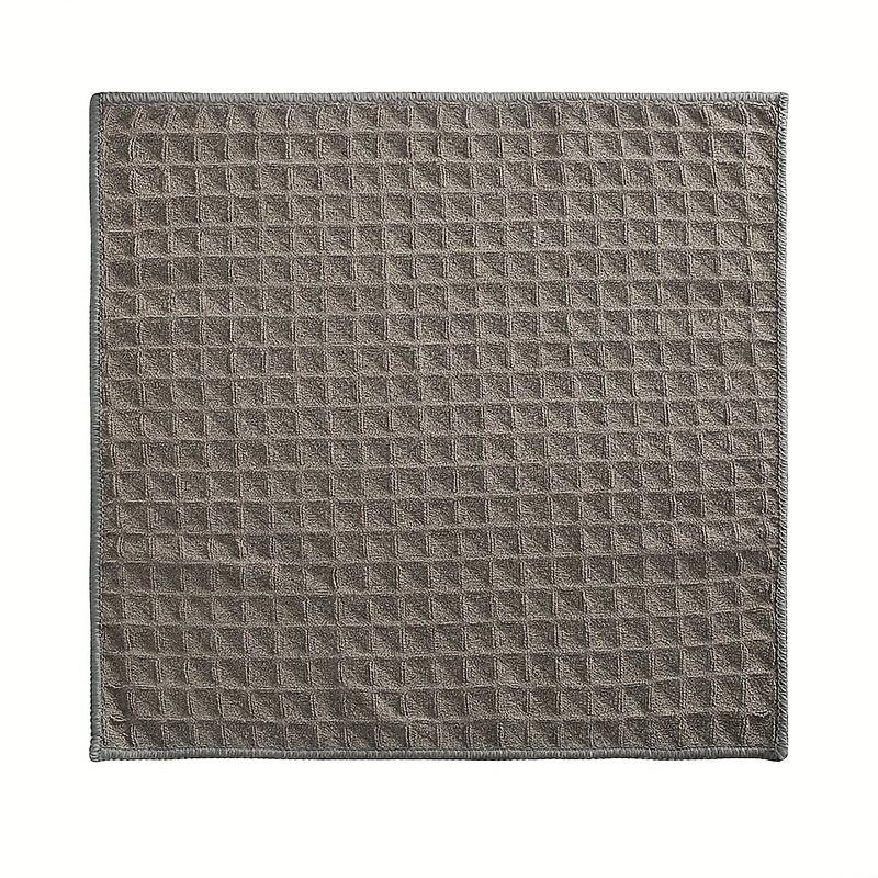 4pcs Waffle Square Plaid Dish Cloths - Soft & Quick Dry Kitchen Cleaning Rags
