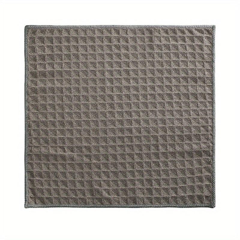 4pcs Waffle Square Plaid Dish Cloths - Soft & Quick Dry Kitchen Cleaning Rags