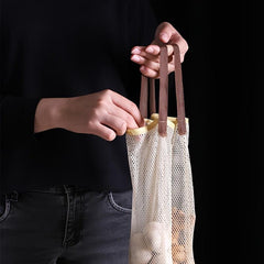 Hangable Fruit/Vegetable Storage Mesh Bag, Breathable Garlic/Onion Hanging Bag