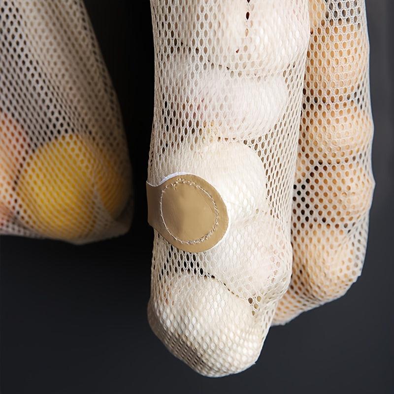 Hangable Fruit/Vegetable Storage Mesh Bag, Breathable Garlic/Onion Hanging Bag