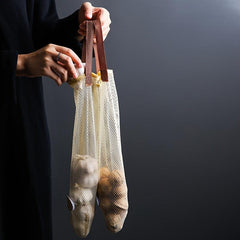 Hangable Fruit/Vegetable Storage Mesh Bag, Breathable Garlic/Onion Hanging Bag