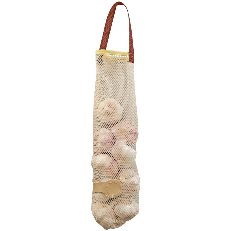 Hangable Fruit/Vegetable Storage Mesh Bag, Breathable Garlic/Onion Hanging Bag
