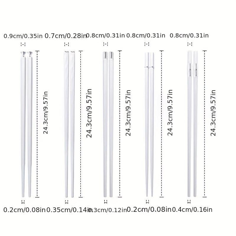 10 Pairs Dining Etiquette Chopsticks Set