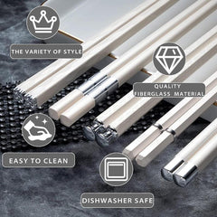 10 Pairs Dining Etiquette Chopsticks Set
