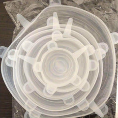 6pcs Silicone Stretch Lids Reusable Food Cover for Fruit and Vegetables