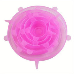 6pcs Silicone Stretch Lids Reusable Food Cover for Fruit and Vegetables
