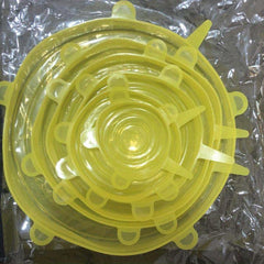 6pcs Silicone Stretch Lids Reusable Food Cover for Fruit and Vegetables