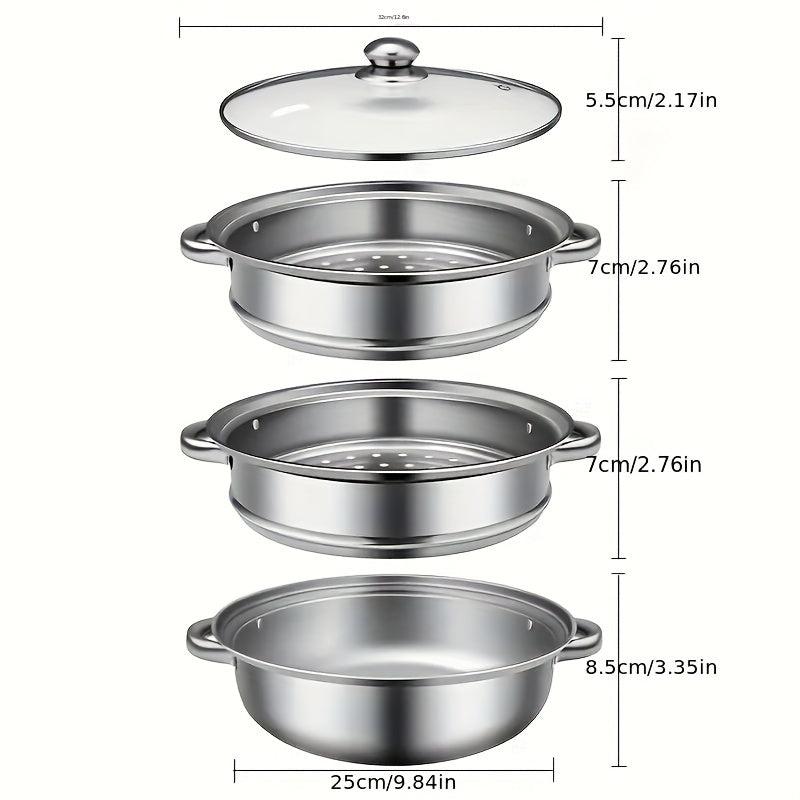 Large Stainless Steel Steamer Pot Set Household Cooking Pot