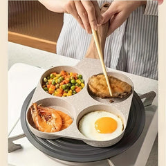 Non Stick Egg Frying Pan 2 4 Holes Pancake Mini Pancakes Fried Egg Burger Pan