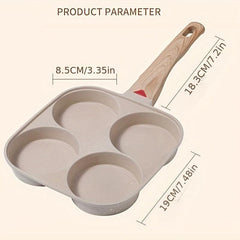 Non Stick Egg Frying Pan 2 4 Holes Pancake Mini Pancakes Fried Egg Burger Pan