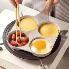 Non Stick Egg Frying Pan 2 4 Holes Pancake Mini Pancakes Fried Egg Burger Pan