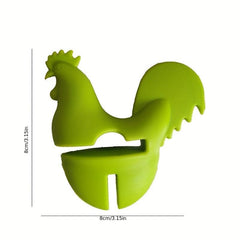 Silicone Pot Clip w/ Chicken & Rooster for Kitchen/Home Use