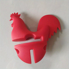 Silicone Pot Clip w/ Chicken & Rooster for Kitchen/Home Use