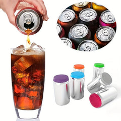 2pcs Silicone Can Lids Reusable Sealing Covers for Fresh Beverages