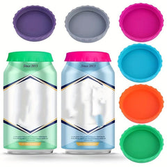 2pcs Silicone Can Lids Reusable Sealing Covers for Fresh Beverages
