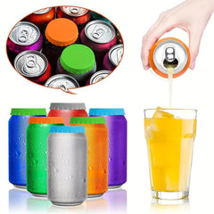 2pcs Silicone Can Lids Reusable Sealing Covers for Fresh Beverages