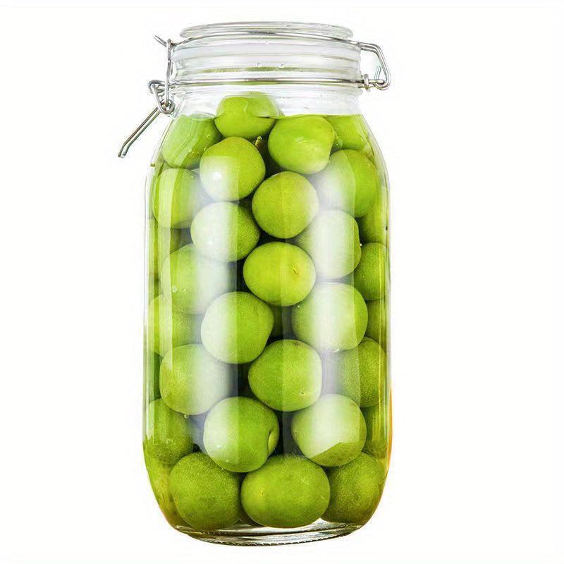 Glass Food Storage Container with Lid Cereal Rice Pasta Tea Nuts Coffee Beans