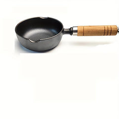 Mini Cast Iron Skillet Small Frying Pan With Wooden Handle