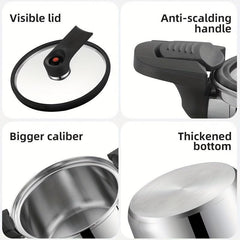 304 Stainless Steel Micro Pressure Cooker 19 24 0cm