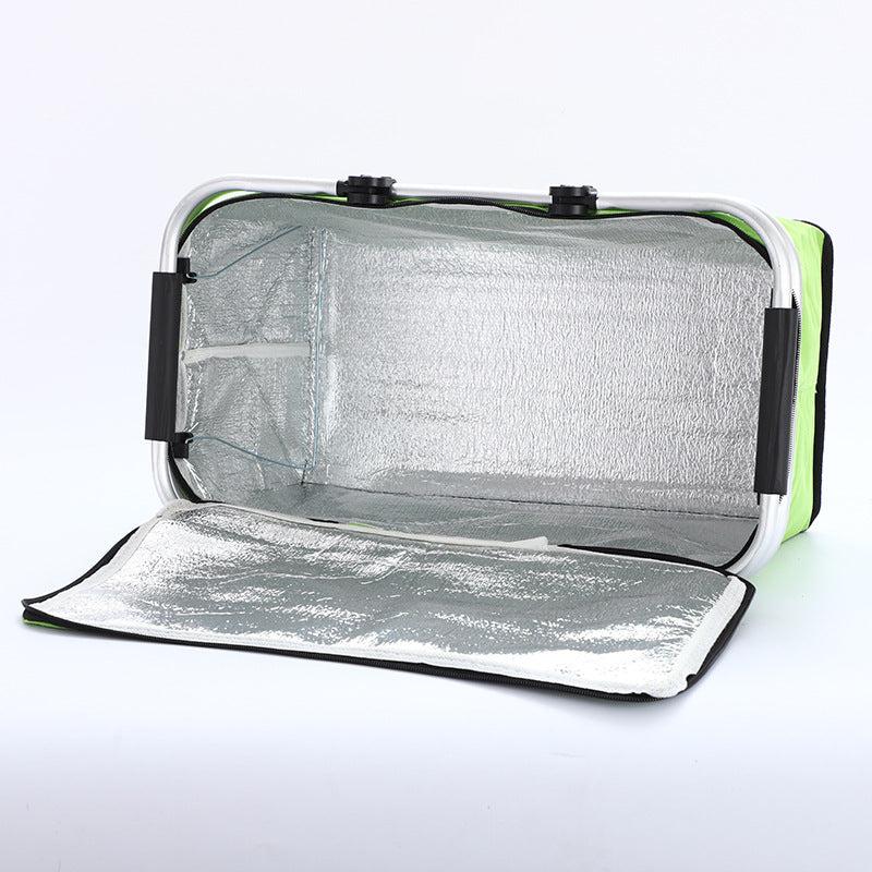 Insulated Vegetable Basket Bento Bag with Ice Pack - Waterproof