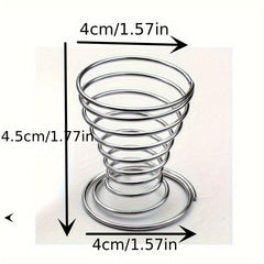 10pcs Spring Egg Cups Stainless Steel Egg Holders Kitchen Accessories