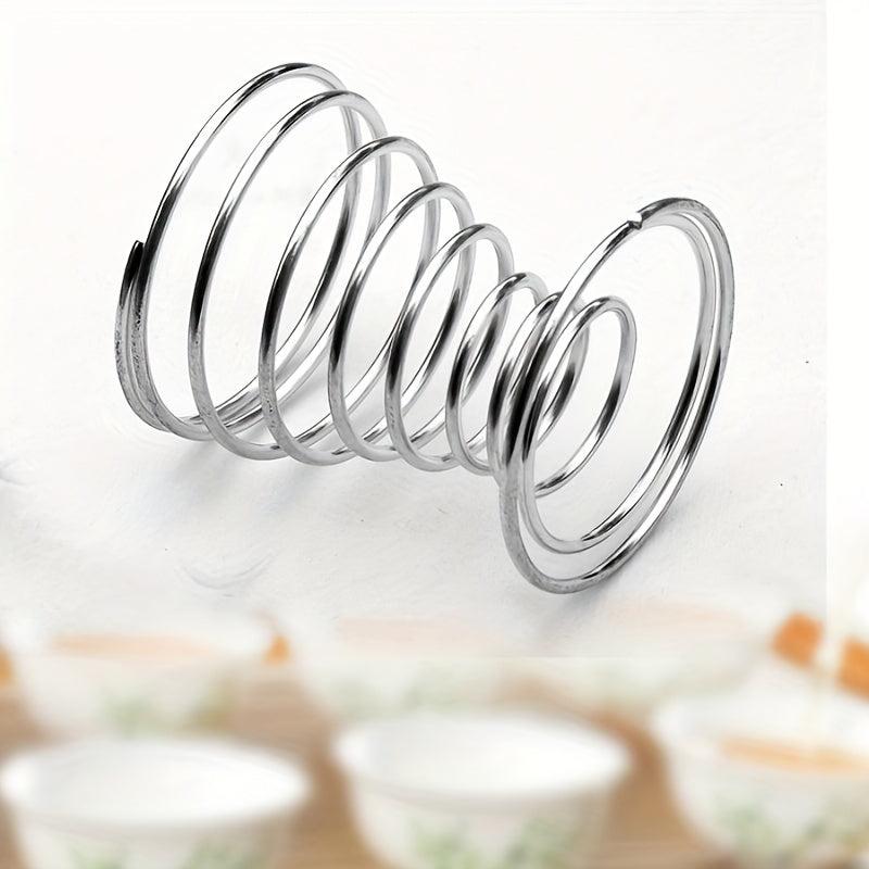 10pcs Spring Egg Cups Stainless Steel Egg Holders Kitchen Accessories