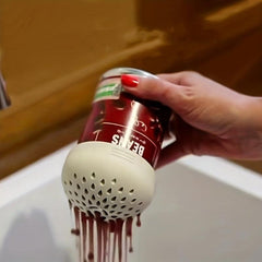 2pcs Mini Kitchen Colander Silicone Drain Chickpeas Can Drainer Lid
