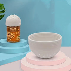 2pcs Mini Kitchen Colander Silicone Drain Chickpeas Can Drainer Lid