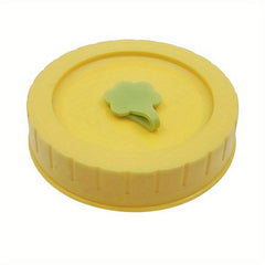 Colorful Mason Jar Lid with Straw Hold, Airtight Cover