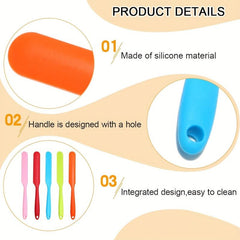 5pcs Silicone Jar Spatulas Heat Resistant Cream Scrapers Kitchen Gadgets