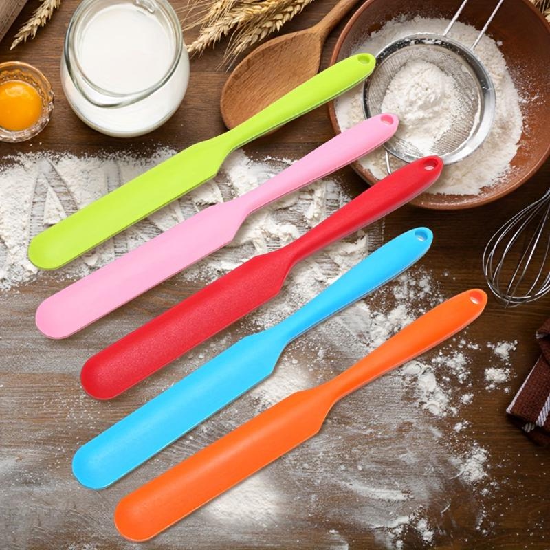 5pcs Silicone Jar Spatulas Heat Resistant Cream Scrapers Kitchen Gadgets