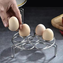 2pcs Stainless Steel Steaming Egg Rack Water Insulation High Foot
