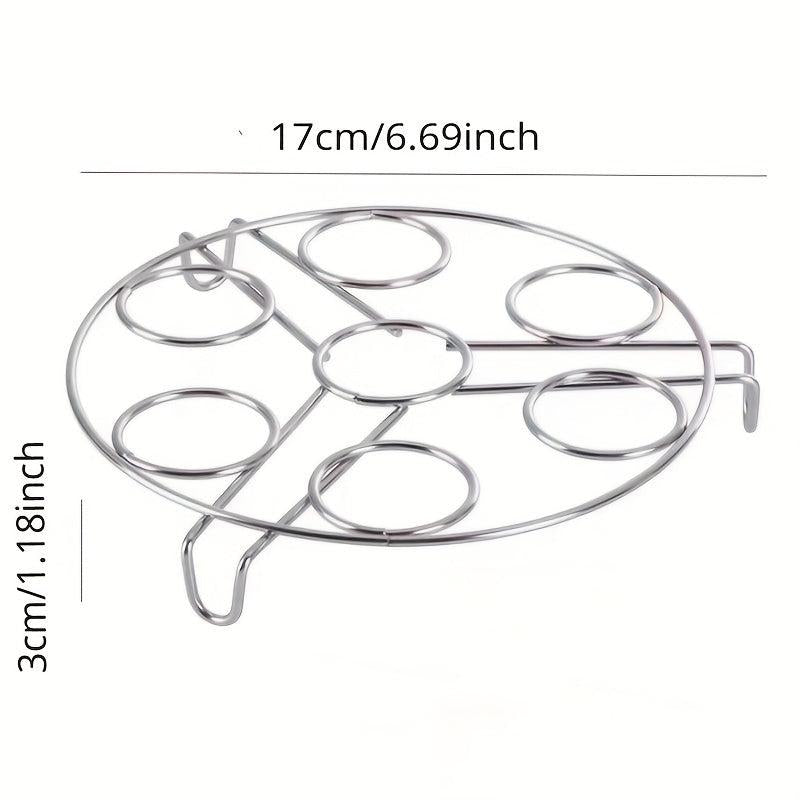 2pcs Stainless Steel Steaming Egg Rack Water Insulation High Foot