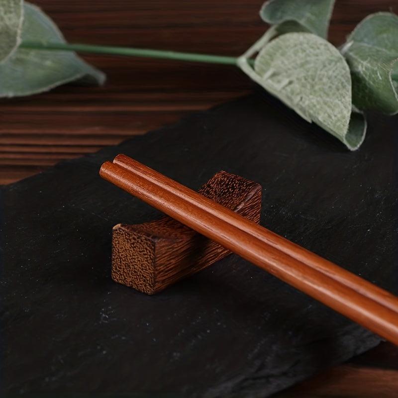 10 Pairs Red Sandalwood Chopsticks High-end Solid Wood Set