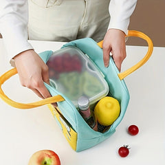 Portable Insulated Lunch Bag with Aluminum Foil - Ideal for Students