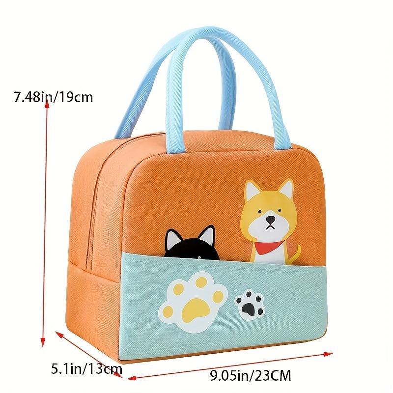 Portable Insulated Lunch Bag with Aluminum Foil - Ideal for Students