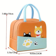 Portable Insulated Lunch Bag with Aluminum Foil - Ideal for Students