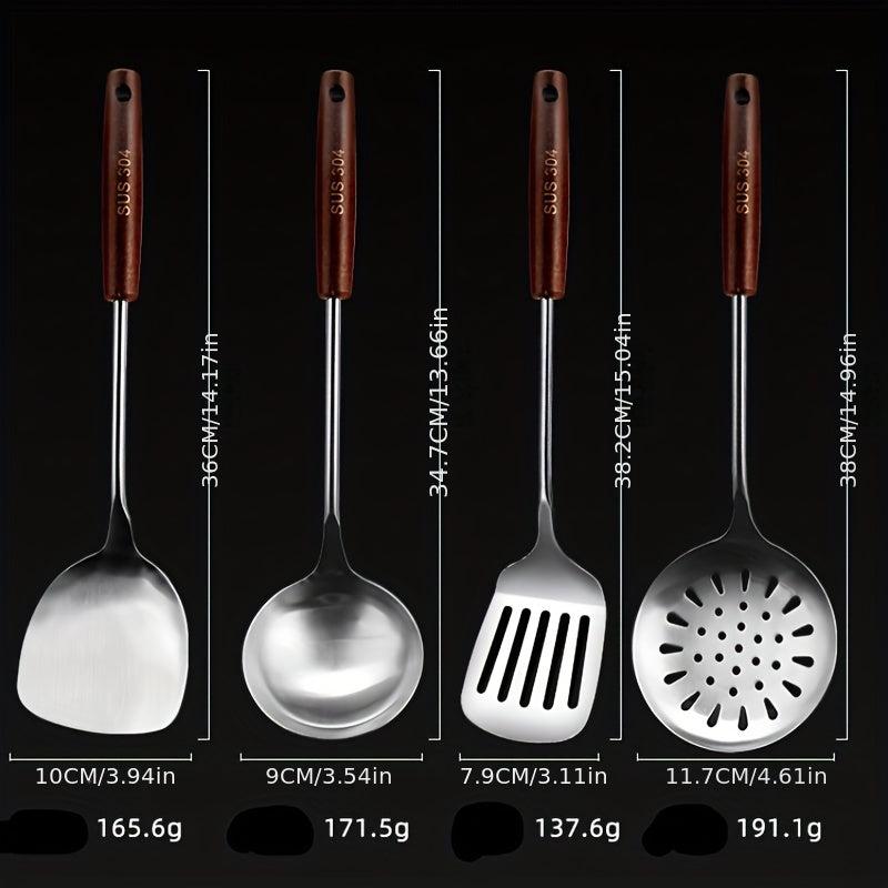 304 Stainless Steel Kitchenware Set - Soup Spoon & Frying Shovel