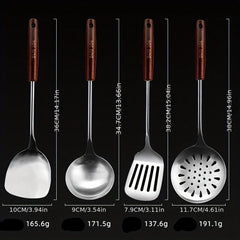 304 Stainless Steel Kitchenware Set - Soup Spoon & Frying Shovel