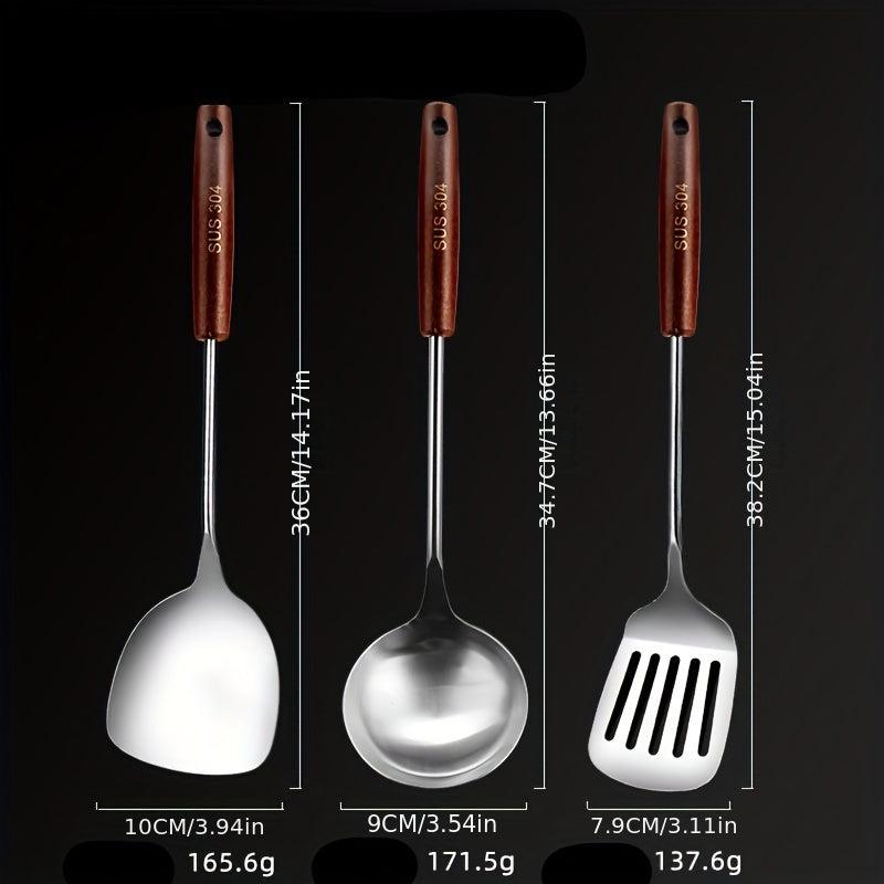 304 Stainless Steel Kitchenware Set - Soup Spoon & Frying Shovel